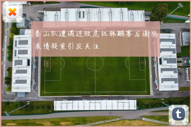 泰山队遭遇连败危机韩鹏赛后谢场表情凝重引发关注